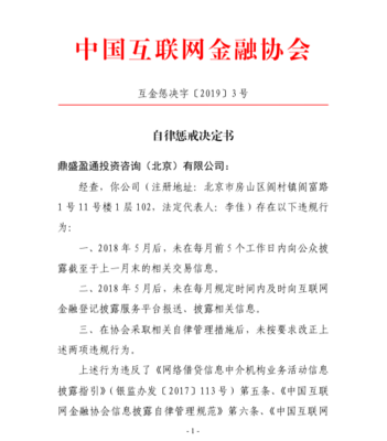 互金協(xié)會(huì)公開譴責(zé)3家會(huì)員 貸你盈與寶點(diǎn)網(wǎng)法人被列為限制消費(fèi)人員